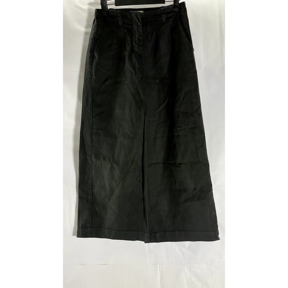 NEED Women's Black Solid Cotton-Linen Wide-Leg Pant SZ XS - Picture 1 of 11
